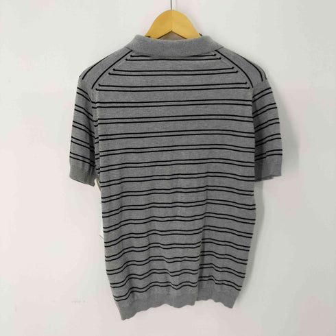 ジョンスメドレー JOHN SMEDLEY 別注 コットンニット ボーダー ポロシャツ メンズ M