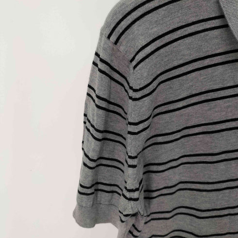 ジョンスメドレー JOHN SMEDLEY 別注 コットンニット ボーダー ポロシャツ メンズ M