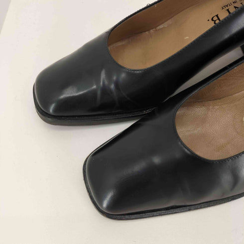 JENNY B MADE IN ITALY スクエアトゥ レザーパンプス レディース 9