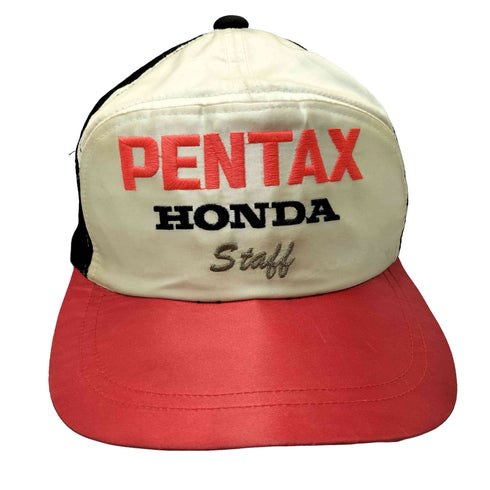 HONDA ペンタックス 企業ロゴ 刺繍 RACING TEAM レーシング チーム メッシュ キャップ メンズ