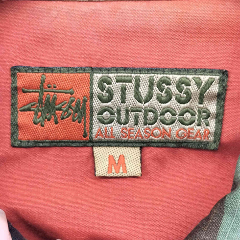 ステューシー Stussy OUTDOOR OLD 90S 迷彩 カモフラ リップストップ ジップアップジャケット メンズ import:M