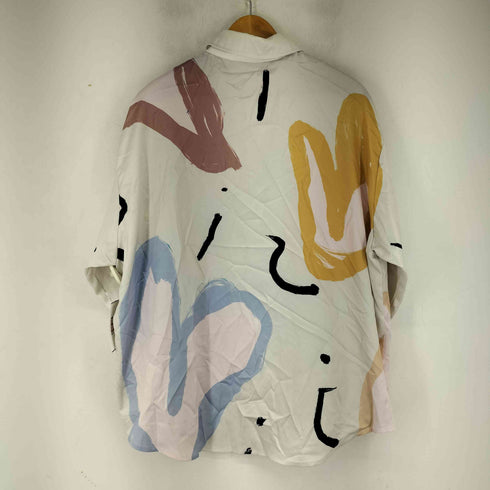 総柄 L/S シルクサテンシャツ レディース