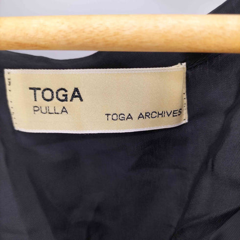 トーガプルラ TOGA PULLA キュプラ 裾レース切替 ノースリーブワンピース レディース ONE SIZE