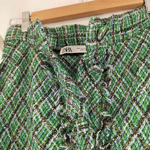 ザラ ZARA ツイードフレアスカート レディース US S