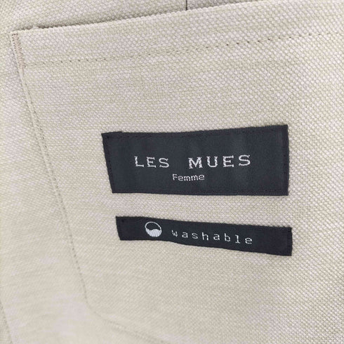 レミュー LES MUES 麻調ノーカラージャケット レディース JPN:7号