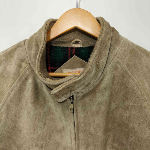 ザフォックスコレクション THE FOX COLLECTION 80s 韓国製 タータンチェックライナーレザースウィングトップジャケット メンズ XL