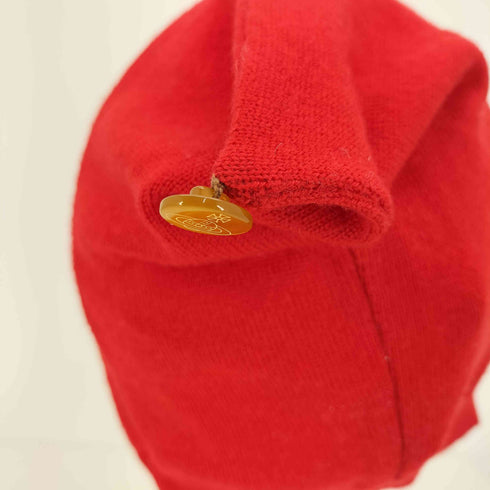 ヴィヴィアンウエストウッドレッドレーベル Vivienne Westwood RED LABEL オーブ刺繍 オリゾンティタグ ウールニット帽 ビーニー レディース