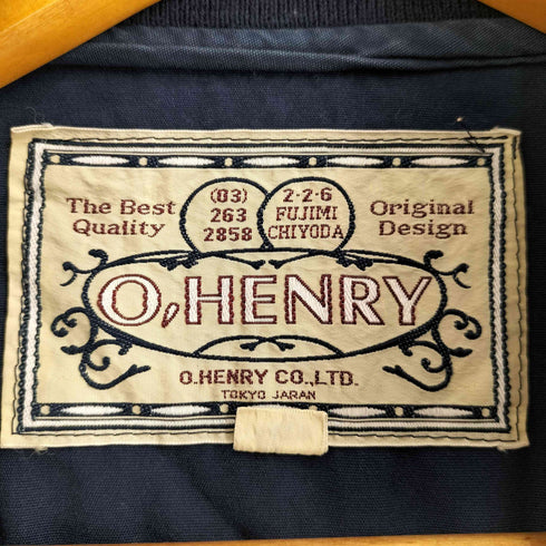 O.HENRY 80S アロハ刺繍 ジップアップ ブルゾン メンズ Large