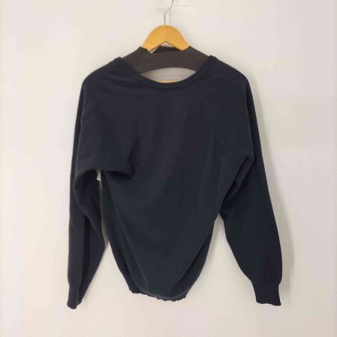 フレッドペリー FRED PERRY 90S 緑タグ ロゴ刺繍 Vネック ニットプルオーバー メンズ US:40