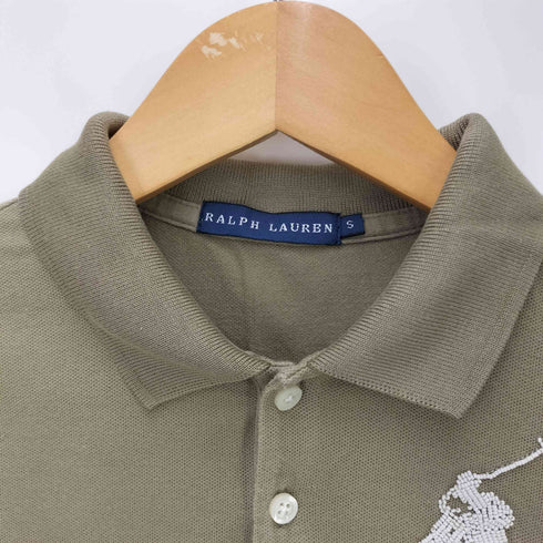 ラルフローレン RALPH LAUREN ビーズ ビッグ ポニー 5連ボタン S/S ポロシャツ レディース import:S