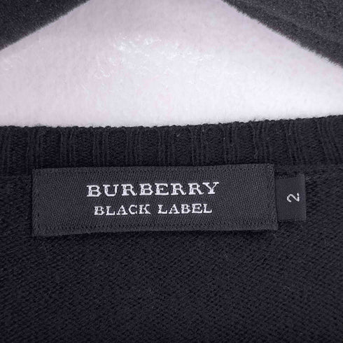 バーバリーブラックレーベル BURBERRY BLACK LABEL ロゴ刺繍 ニット メンズ JPN:2