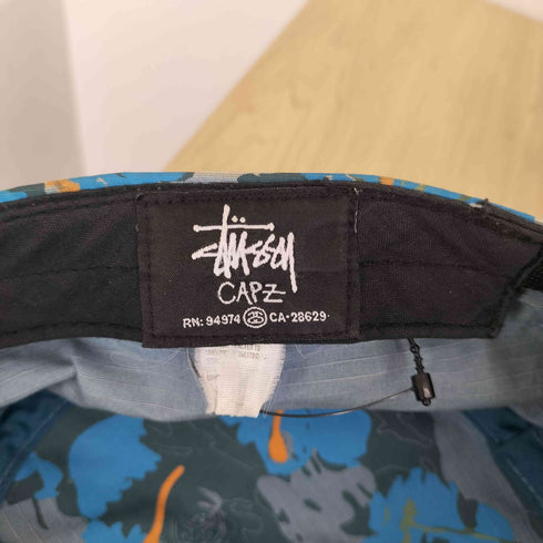 ステューシー Stussy 赤タブ フラワー カモ柄 ワークキャップ メンズ