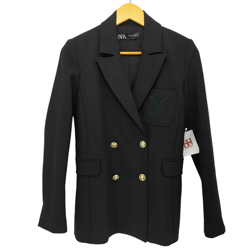 ザラ ZARA エンブレムボタンダブルジャケット レディース S