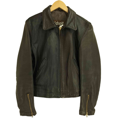 ショット Schott 80-90S USA製 TALON ジップ シングル レザー ライダースジャケット メンズ import:M