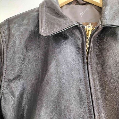ショット Schott 80-90S USA製 TALON ジップ シングル レザー ライダースジャケット メンズ import:M