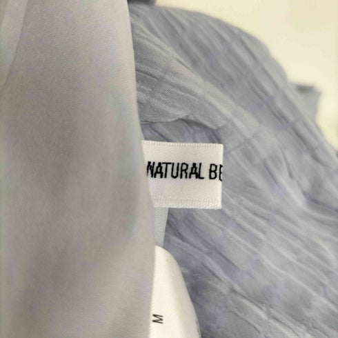 ナチュラルビューティーベーシック NATURAL BEAUTY BASIC シアーチェック開襟ワンピース レディース JPN:M