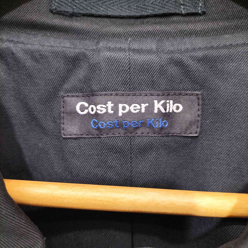 Cost per Kilo ブラックデニム ロングコート メンズ