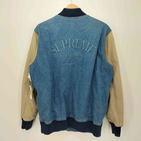 シュプリーム Supreme denim twill varsity jacket メンズ M