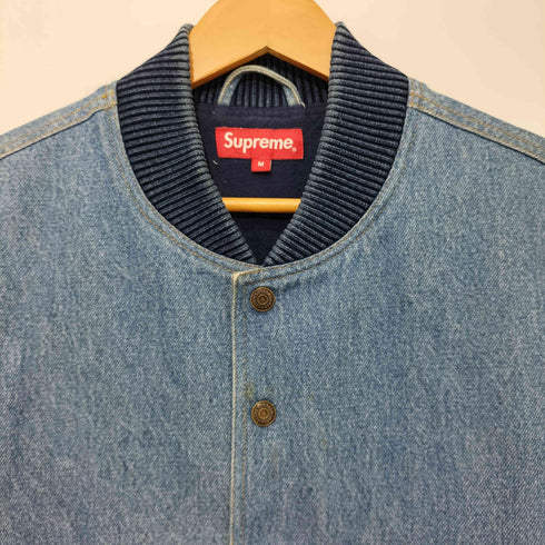 シュプリーム Supreme denim twill varsity jacket メンズ M