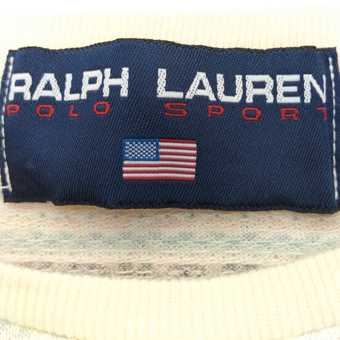ポロスポーツラルフローレン POLO SPORT RALPH LAUREN ボーダー ポニー刺繍 Tシャツ レディース import:L
