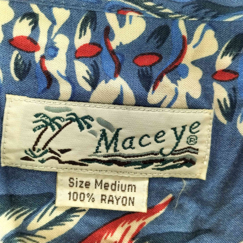 maceye レーヨンアロハシャツ メンズ