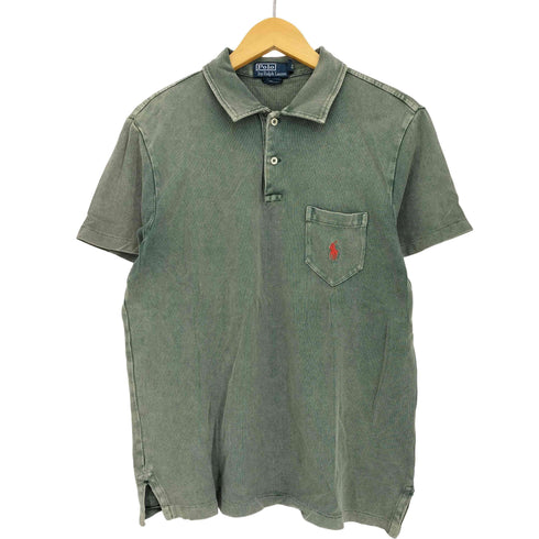 ポロバイラルフローレン Polo by RALPH LAUREN ポニー刺繍 鹿の子 ポケット ポロシャツ メンズ import:L