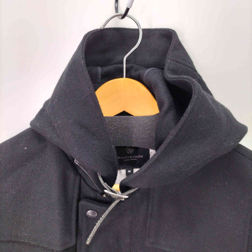 ビューティーアンドユースユナイテッドアローズ BEAUTY & YOUTH UNITED ARROWS ベルト付き ウールフーデッドPコート メンズ JPN:M