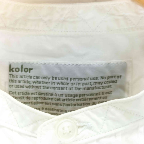 カラー kolor 超長綿タイプライターバンドカラーシャツ メンズ JPN:1