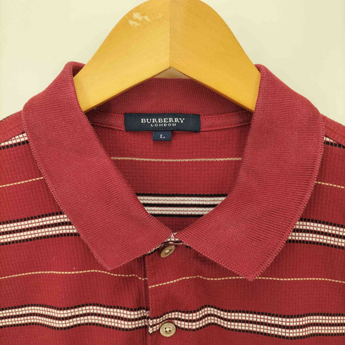 バーバリーロンドン BURBERRY LONDON ホース刺繍 ボーダーポロシャツ メンズ import:L