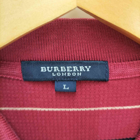 バーバリーロンドン BURBERRY LONDON ホース刺繍 ボーダーポロシャツ メンズ import:L