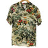 ザラ ZARA 総柄 ハイビスカス ヤシの木 開襟 オープンカラー レーヨン S/S アロハシャツ メンズ import:M