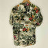 ザラ ZARA 総柄 ハイビスカス ヤシの木 開襟 オープンカラー レーヨン S/S アロハシャツ メンズ import:M