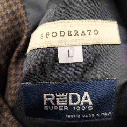 ユナイテッドアローズグリーンレーベルリラクシング UNITED ARROWS green label relaxing REDA SFODERATO 千鳥格子 シングルテーラードジャケット メンズ JPN:L