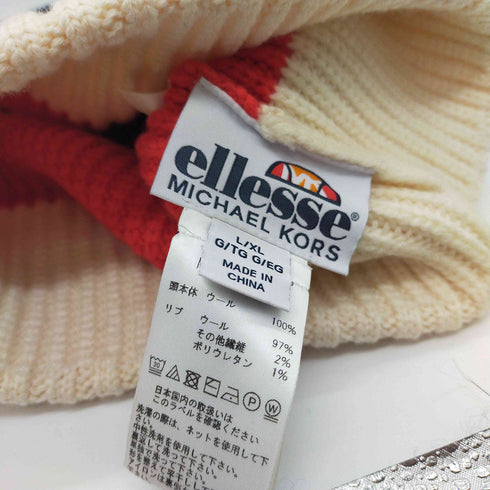マイケルコース Michael Kors コラボ Ribbed Merino Wool Beanie メンズ L/XL