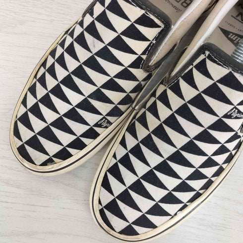 ピルグリム PILGRIM Pennant checker Slip-On ペナント柄 メンズ JPN:24