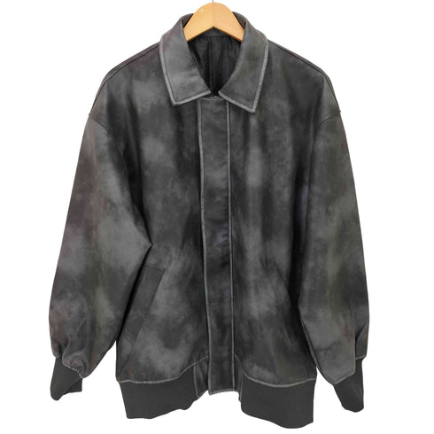 セダクル sedacle Aging Zip-Up Vegan Leather Jacket エイジング ジップアップ フェイクレザー ジャケット メンズ import:L