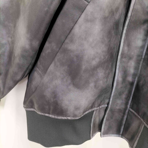 セダクル sedacle Aging Zip-Up Vegan Leather Jacket エイジング ジップアップ フェイクレザー ジャケット メンズ import:L