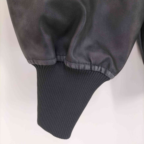 セダクル sedacle Aging Zip-Up Vegan Leather Jacket エイジング ジップアップ フェイクレザー ジャケット メンズ import:L