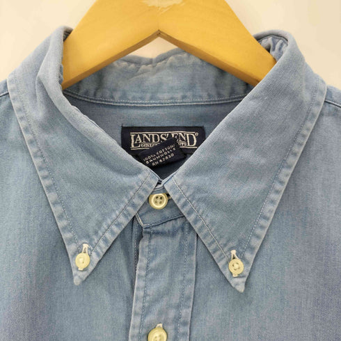 ランズエンド LANDS END 90s 刺繍 ボタンダウン 半袖シャツ メンズ JPN:L
