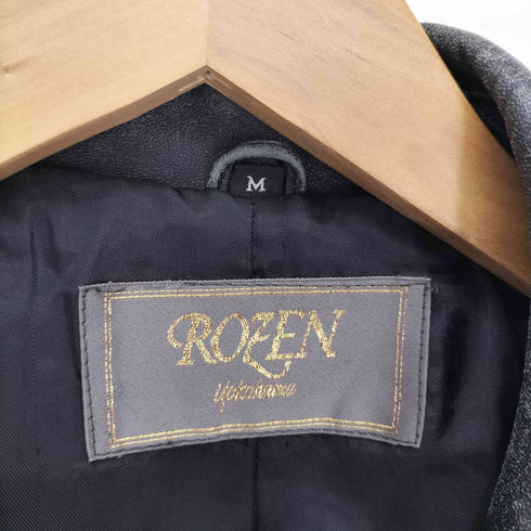 ROZEN 韓国製 ラムレザー ウエストベルト ロング レザー トレンチ コート メンズ import:M