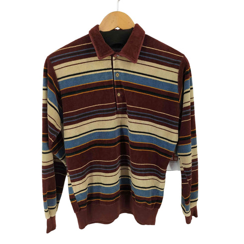 キャンパス CAMPUS ボーダー ベロア ポロシャツ メンズ import:M