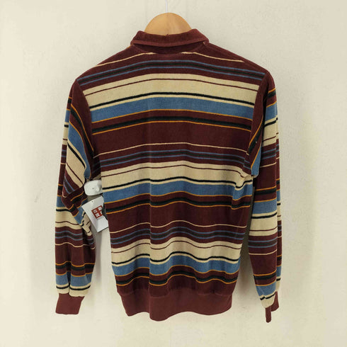 キャンパス CAMPUS ボーダー ベロア ポロシャツ メンズ import:M