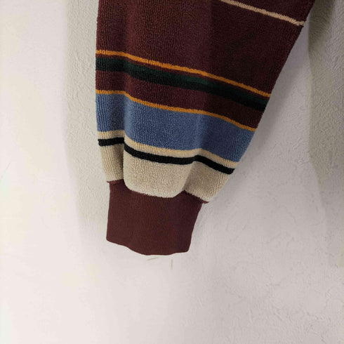 キャンパス CAMPUS ボーダー ベロア ポロシャツ メンズ import:M