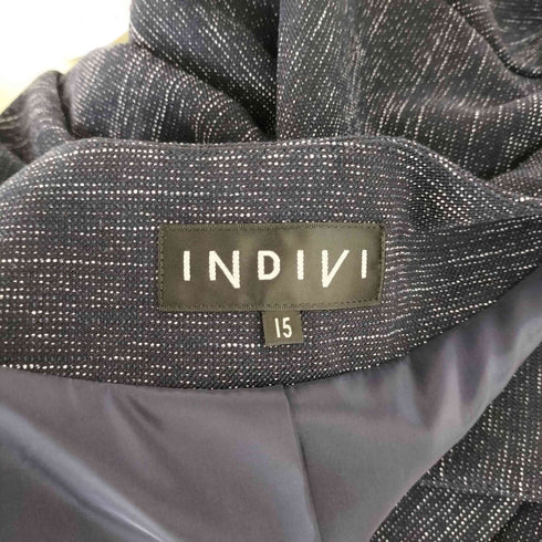 インディヴィ INDIVI スラブツイードノーカラージャケット レディース 15