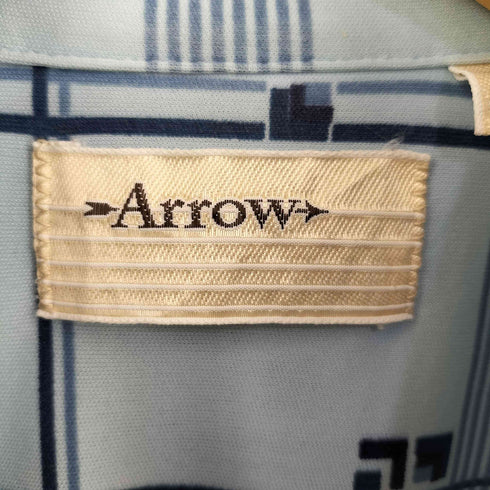 アロー ARROW 総柄 オープンカラー ポリエステルシャツ メンズ import:M