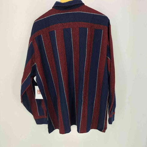 ストライプ アクリル レギュラーカラーシャツ メンズ import:XL