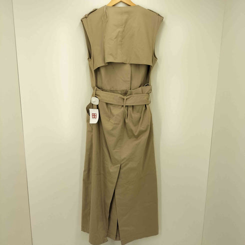 ザラ ZARA ノースリーブ ギャバジン トレンチワンピース レディース import:L