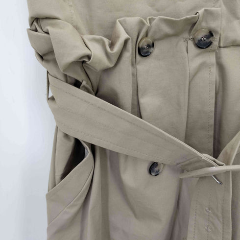 ザラ ZARA ノースリーブ ギャバジン トレンチワンピース レディース import:L