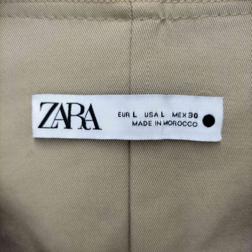 ザラ ZARA ノースリーブ ギャバジン トレンチワンピース レディース import:L