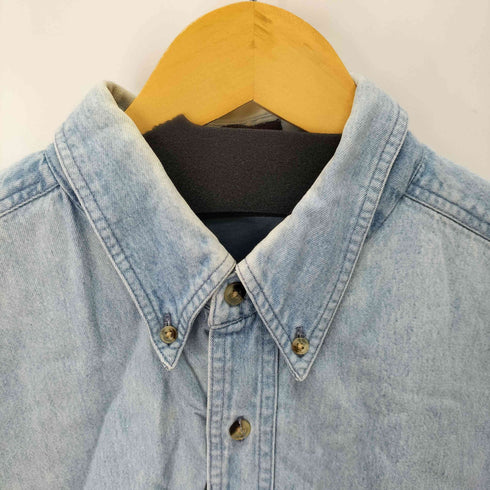 フロント刺繍 デニム S/S シャツ メンズ JPN:L